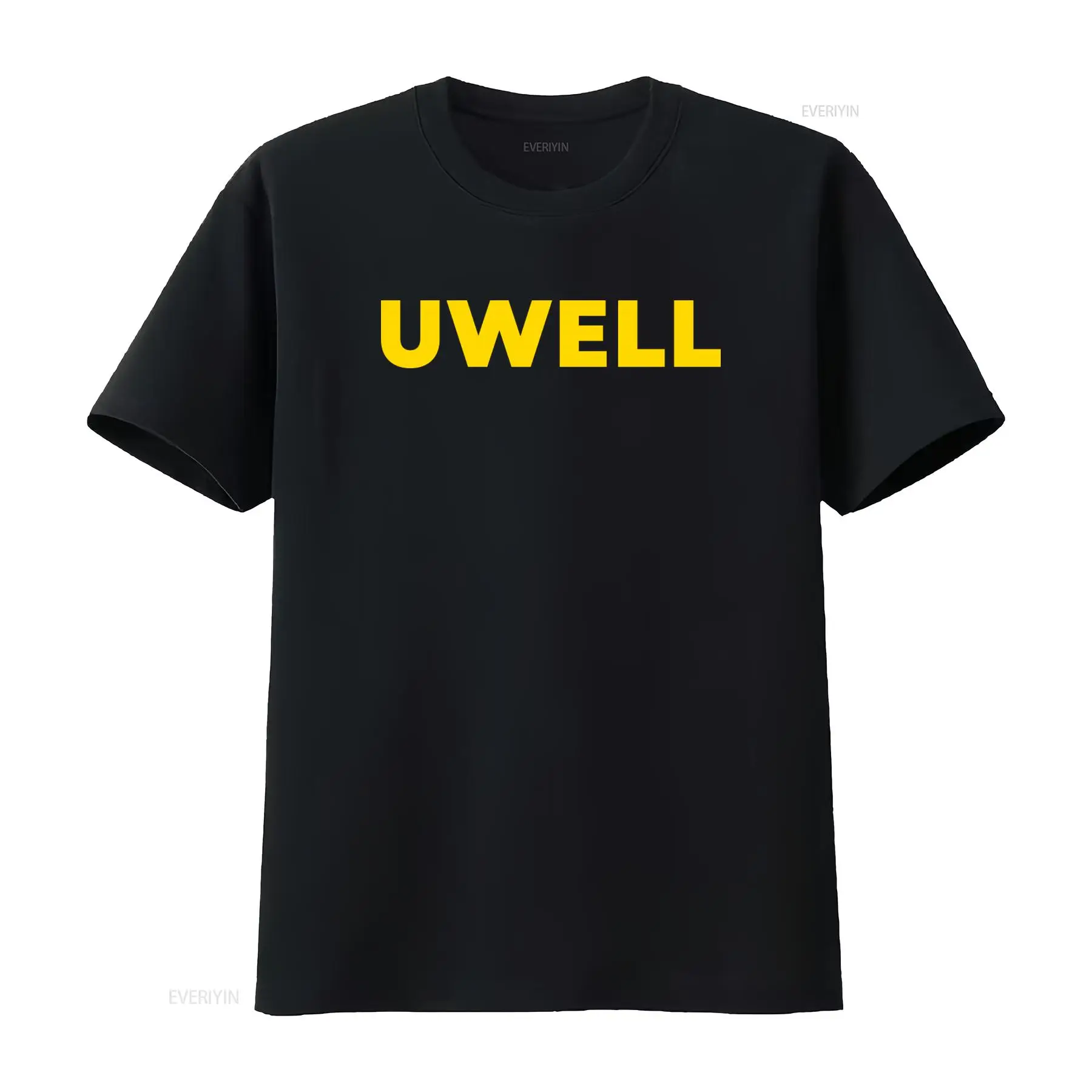 Yellow Streetwear Brand - T-shirt Uwell Brand con stampa gialla