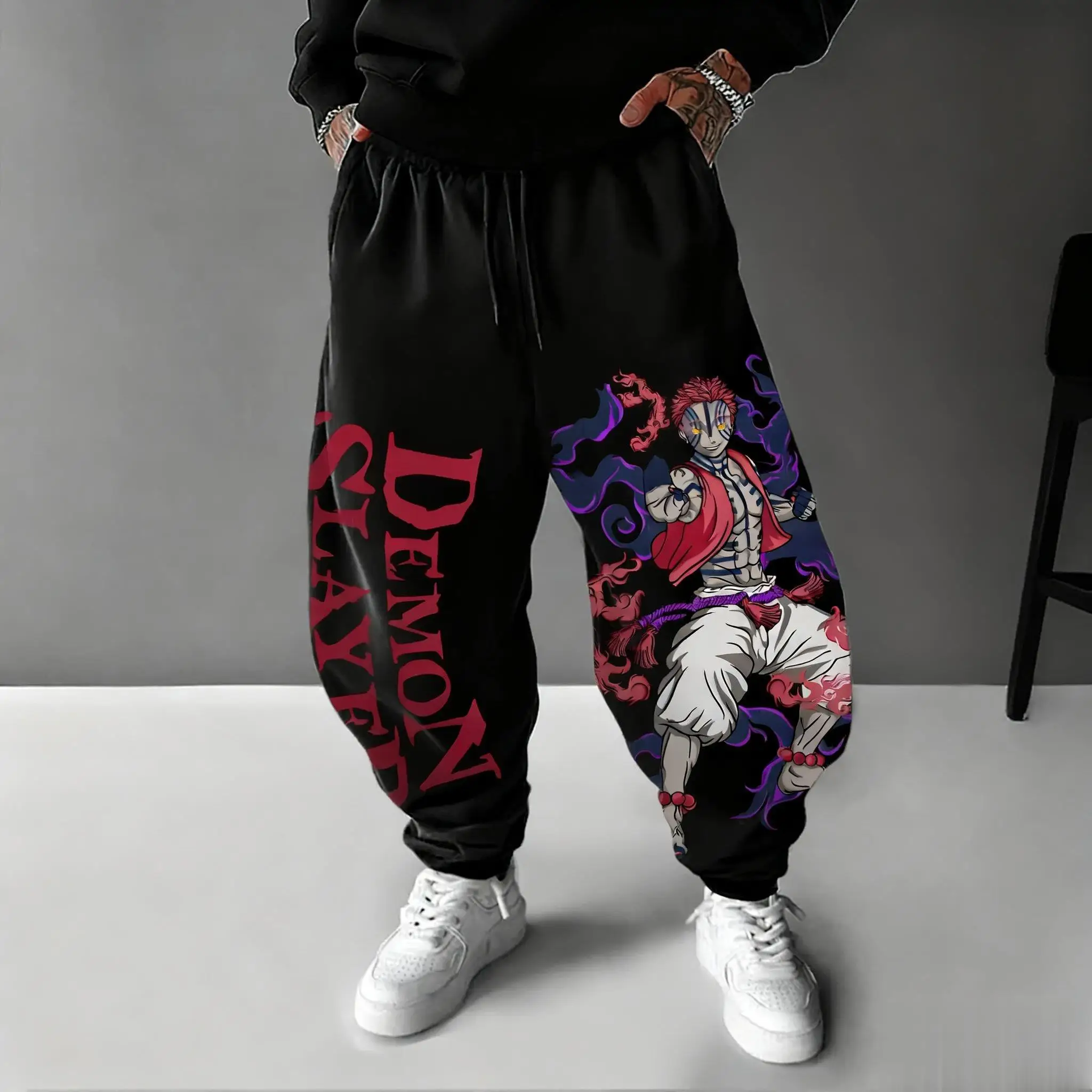 Streetwear Brand Beanie - Pantaloni Anime Demon Slayer Akaza 2026