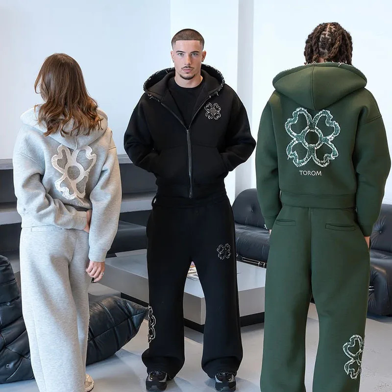 Streetwear Brand Y2K - Completo Tuta Sportiva Oversize Primaverile Autunnale