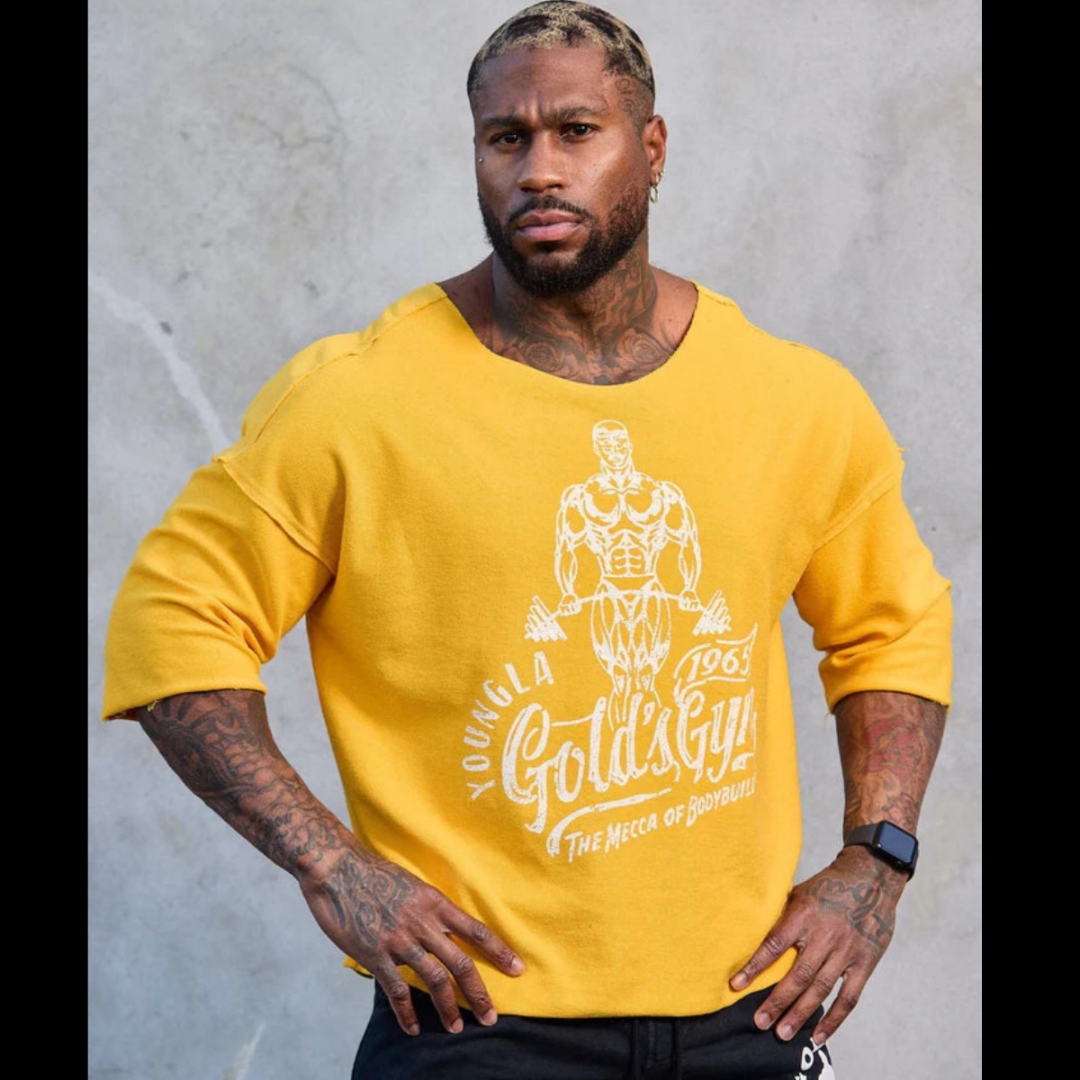Yellow Streetwear Brand - T-shirt sportiva gialla da allenamento in