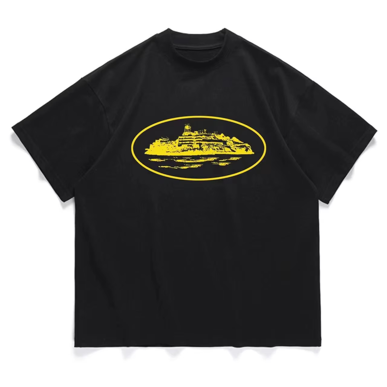 Yellow Streetwear Brand - T-shirt Gialla Classica con Logo Premium,