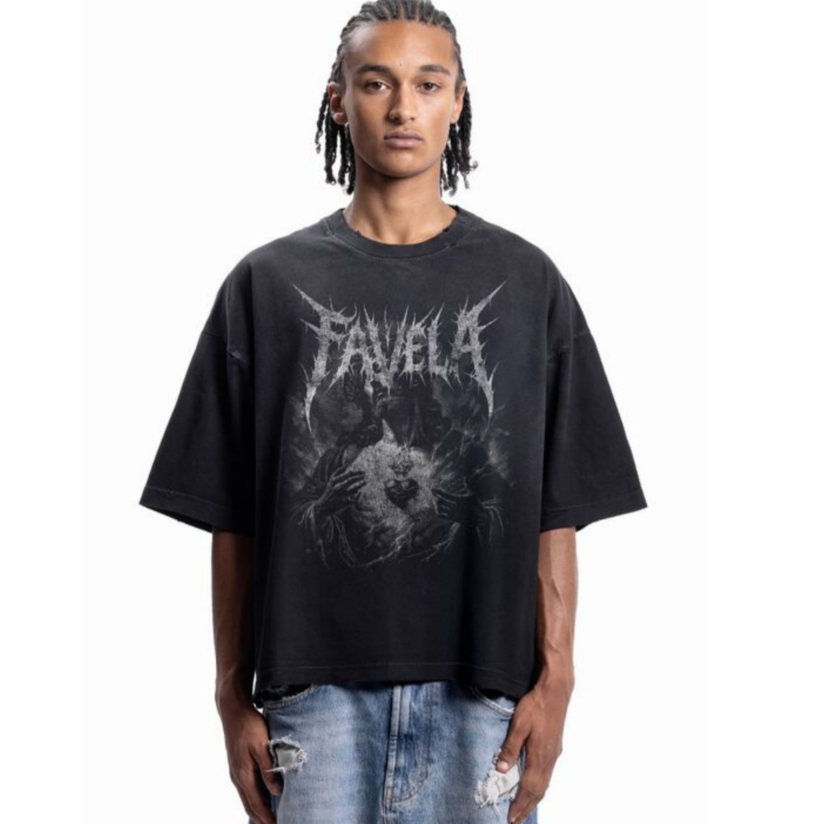T-Shirt con Grafica in Metallo - Streetwear Brand Font recensione e prezzo
